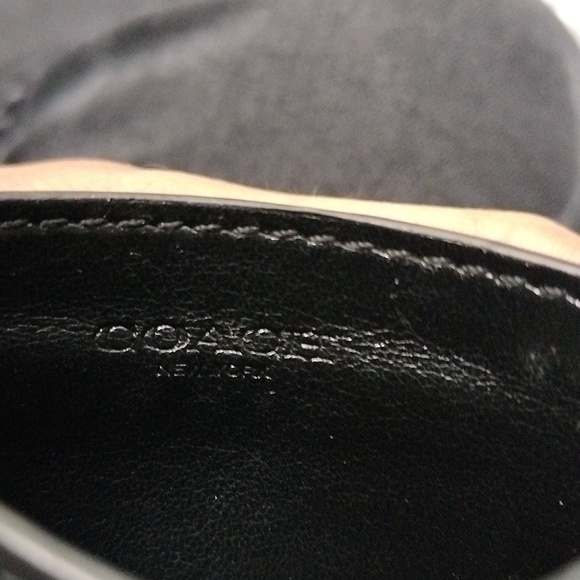 Coach Brown and black coated canvas card holder. - Picture 3 of 4